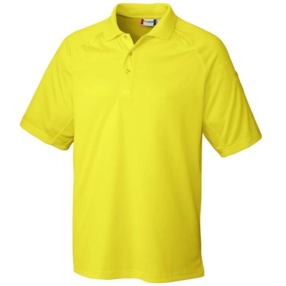 Clique Mens Yellow Tactical Polo Shirt XXL Short Sleeve NWT